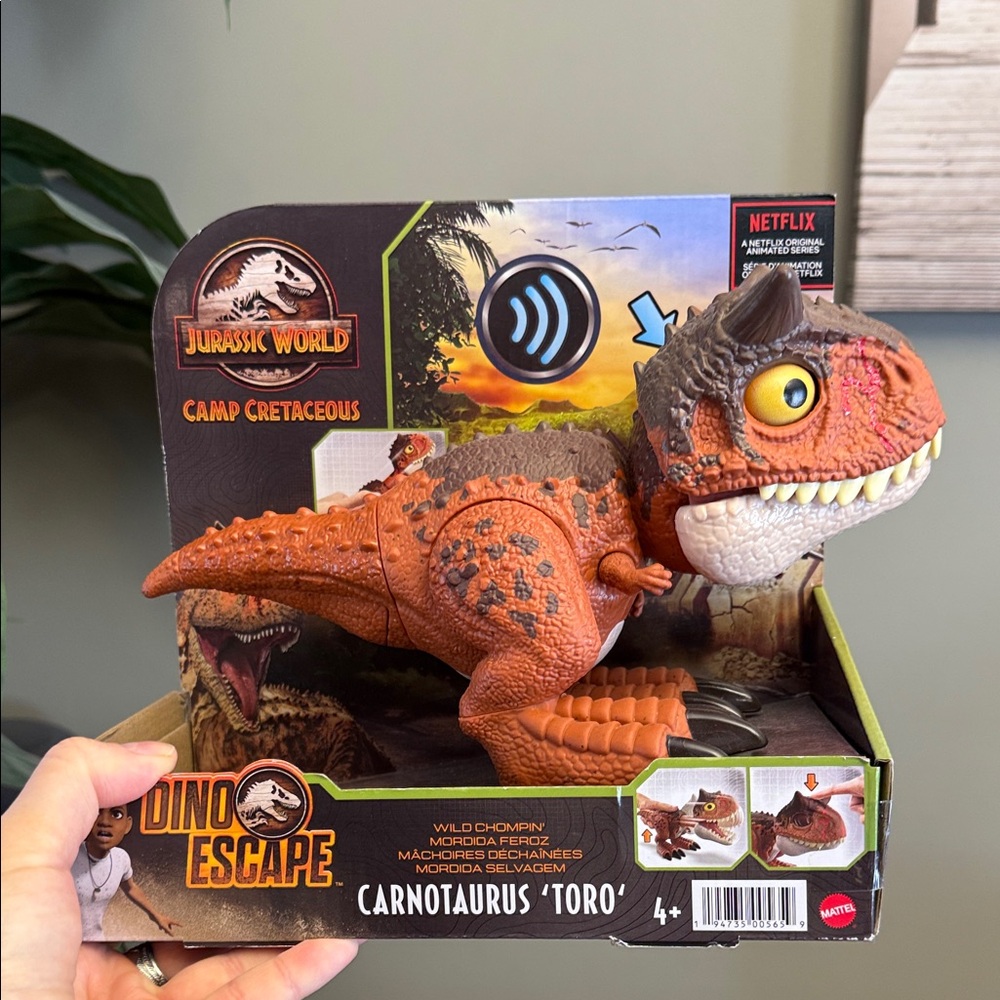 Mattel Jurassic World Dino Escape Carnotaurus Toy - Orange and Brown